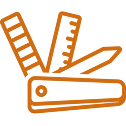 Space-saving design icon